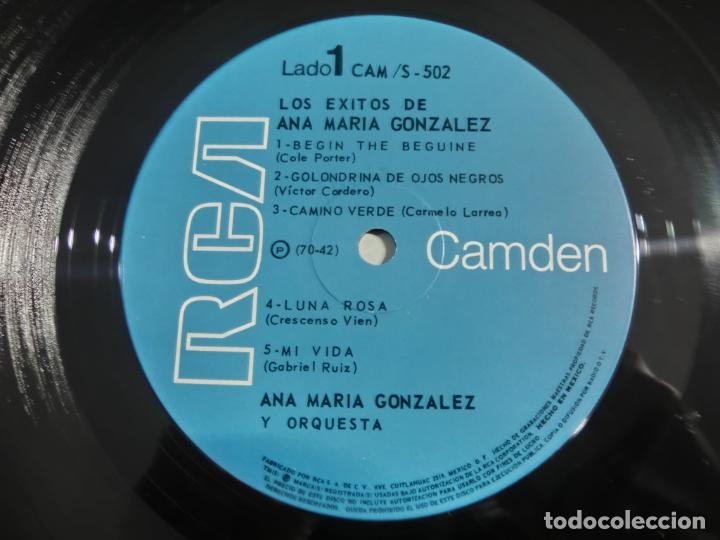 Discos de vinilo: ANA MARIA GONZALEZ - LOS EXITOS DE... (MEXICO) (FIRMADO) - Foto 4