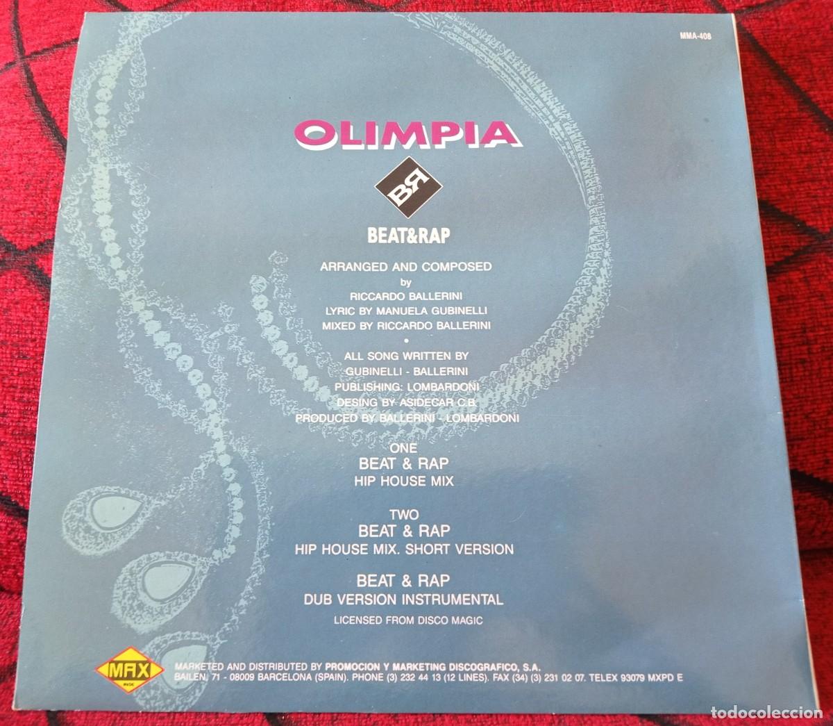 Discos de vinilo: OLIMPIA ** Beat & Rap ** 1990 MAXI SINGLE VINILO - Foto 2