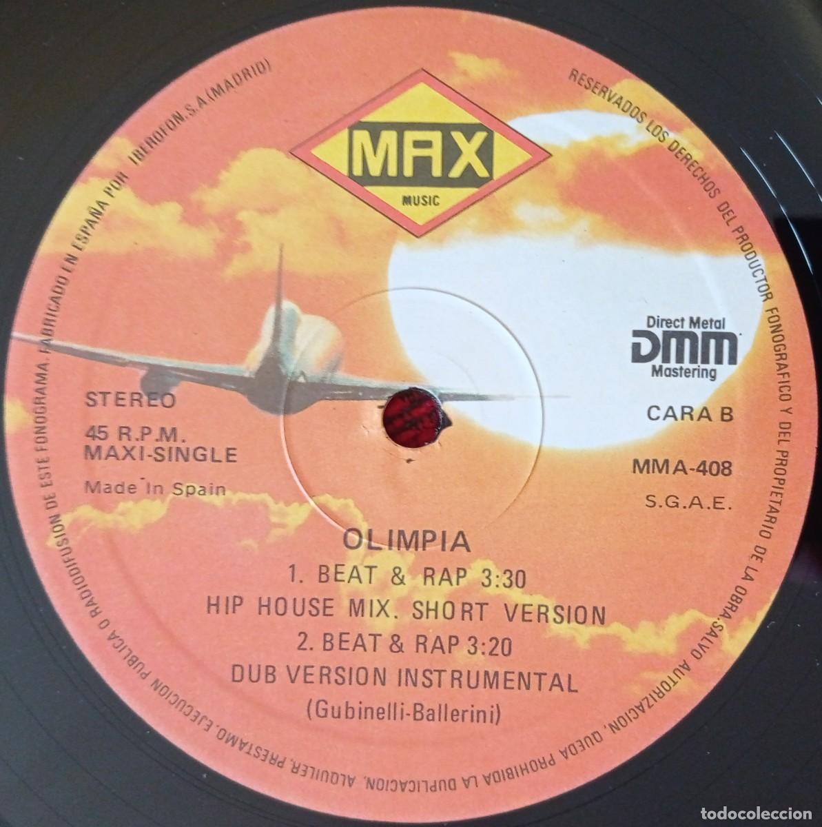 Discos de vinilo: OLIMPIA ** Beat & Rap ** 1990 MAXI SINGLE VINILO - Foto 4