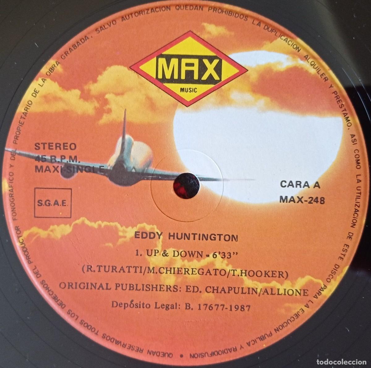 Discos de vinilo: EDDY HUNTINGTON ** Up & Down ** 1987 MAXI SINGLE VINILO - Foto 3