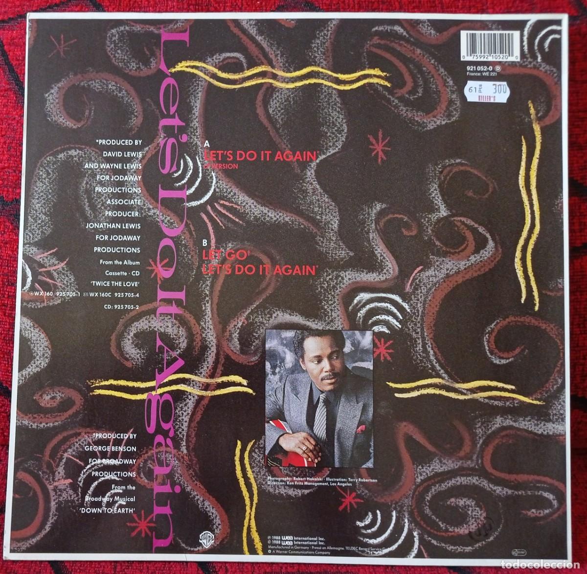 Discos de vinilo: GEORGE BENSON ** Lets Do It Again ** 1988 MAXI SINGLE VINILO - Foto 2