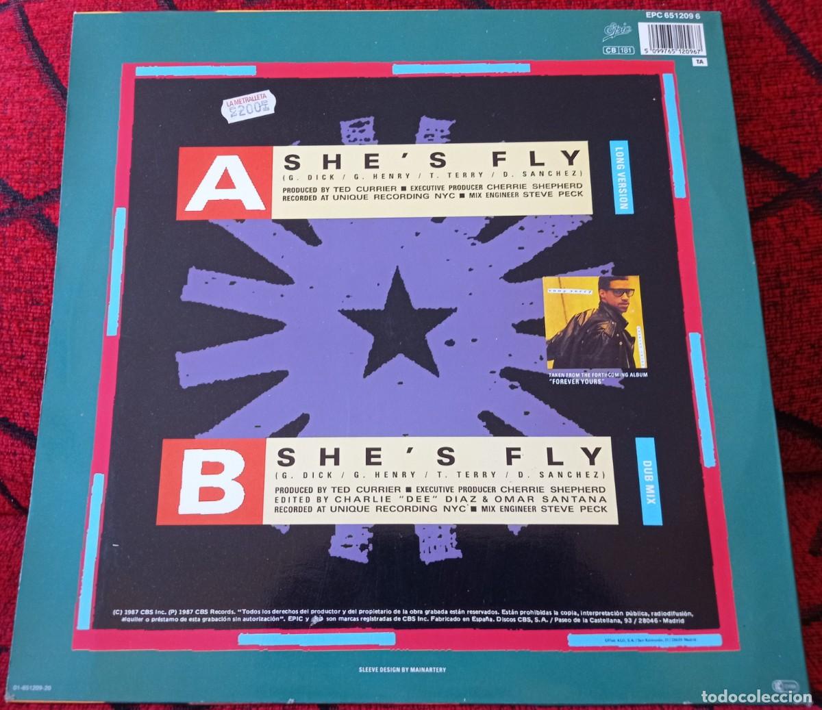 Discos de vinilo: TONY TERRY ** Shes Fly ** 1987 MAXI SINGLE VINILO - Foto 2