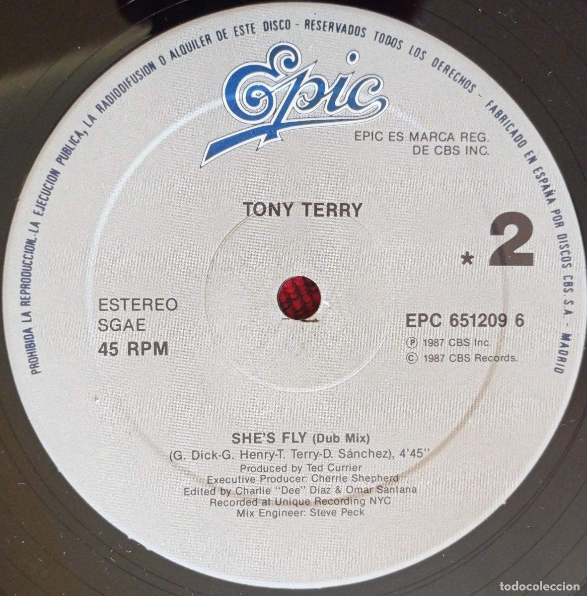 Discos de vinilo: TONY TERRY ** Shes Fly ** 1987 MAXI SINGLE VINILO - Foto 4