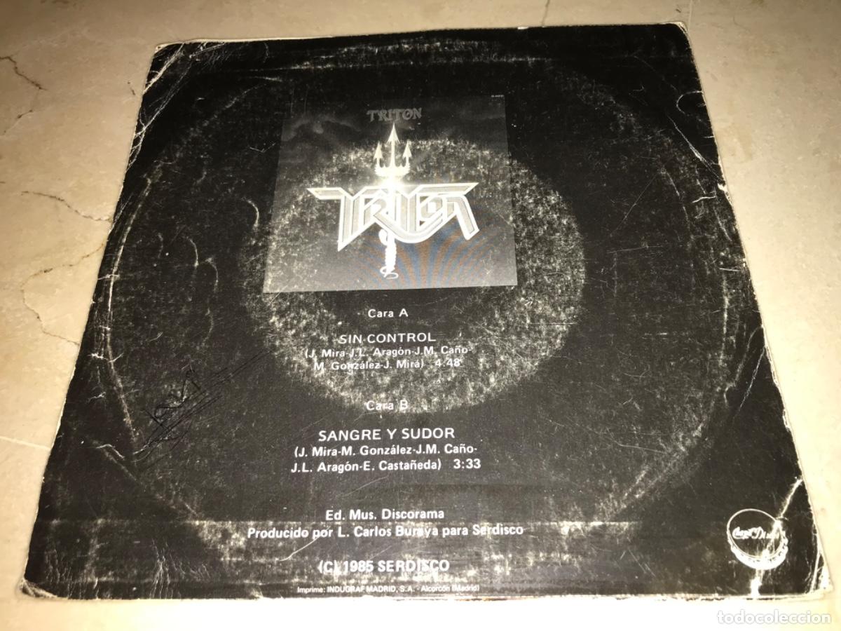 Discos de vinilo: TRITON-SIN CONTROL-ORIGINAL 1985-PROMOCIONAL - Foto 2