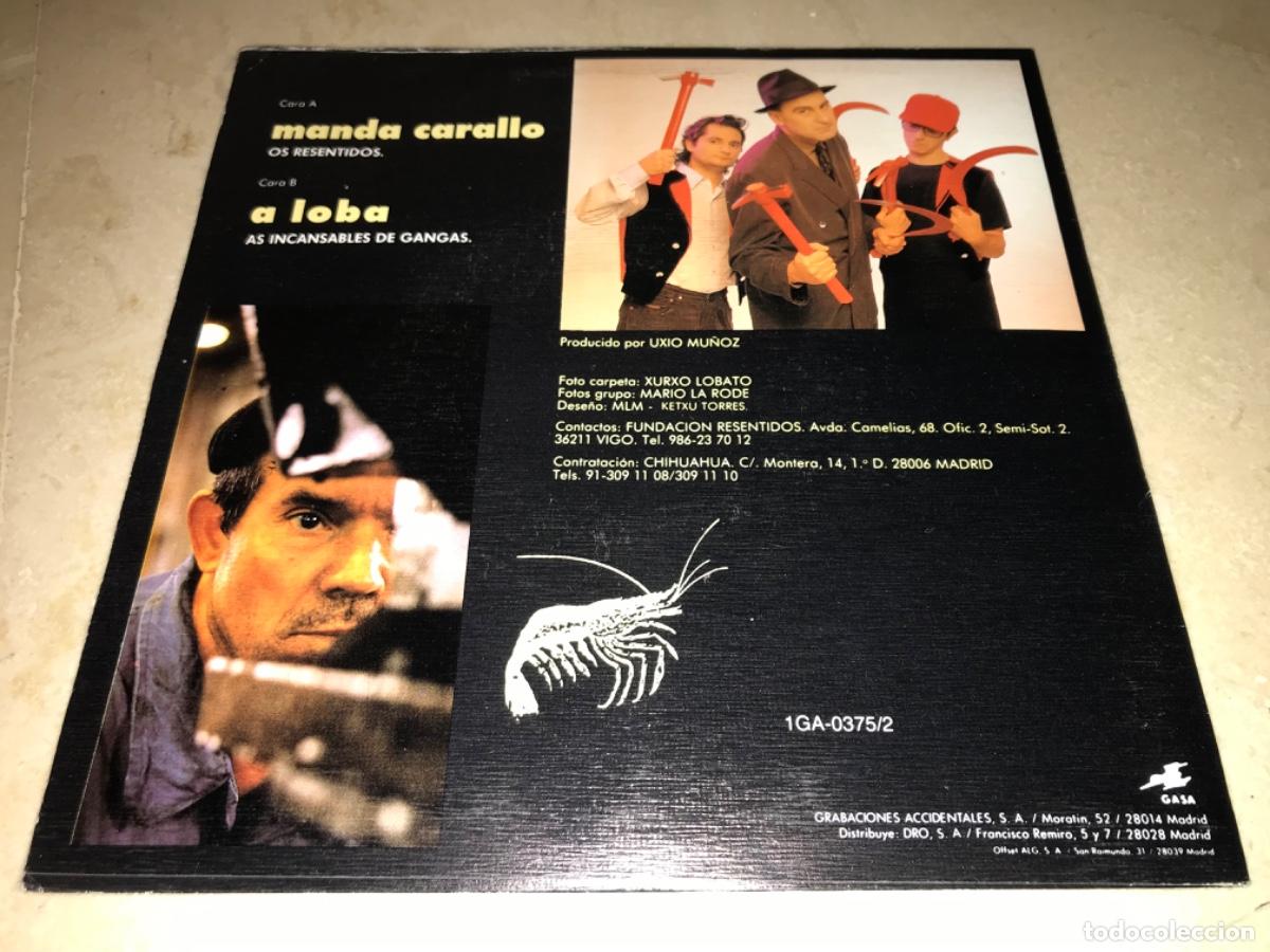 Discos de vinilo: OS RESENTIDOS-MANDA CARALLO-ORIGINAL 1990 - Foto 2