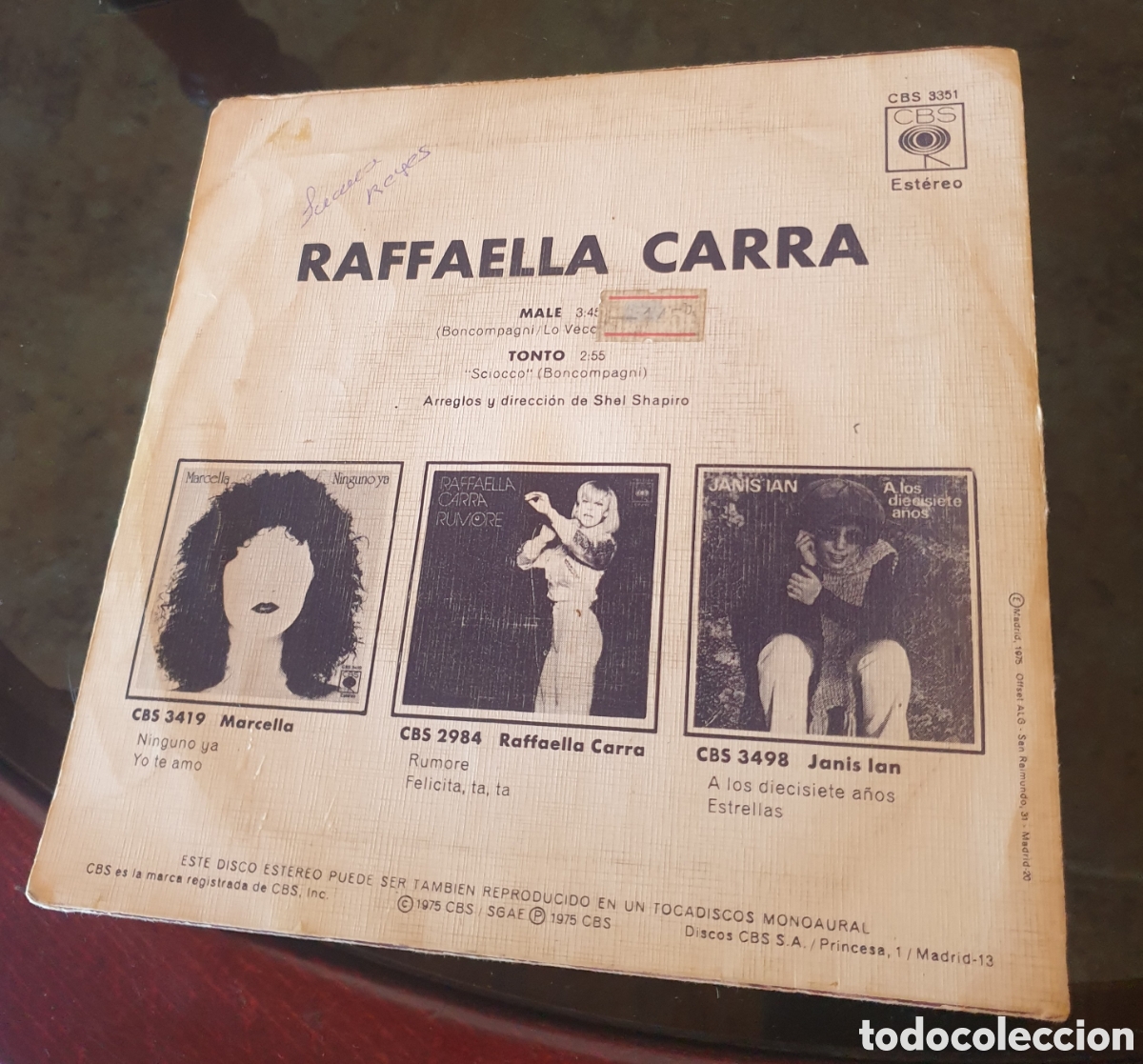 Discos de vinilo: Raffaella Carra - male - Foto 2