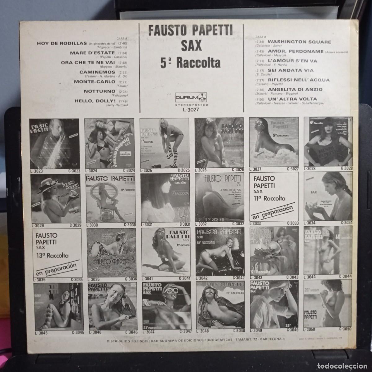 Discos de vinilo: 5&ordf; RACCOLTA - FAUSTO PAPETTI (LP) - Foto 2