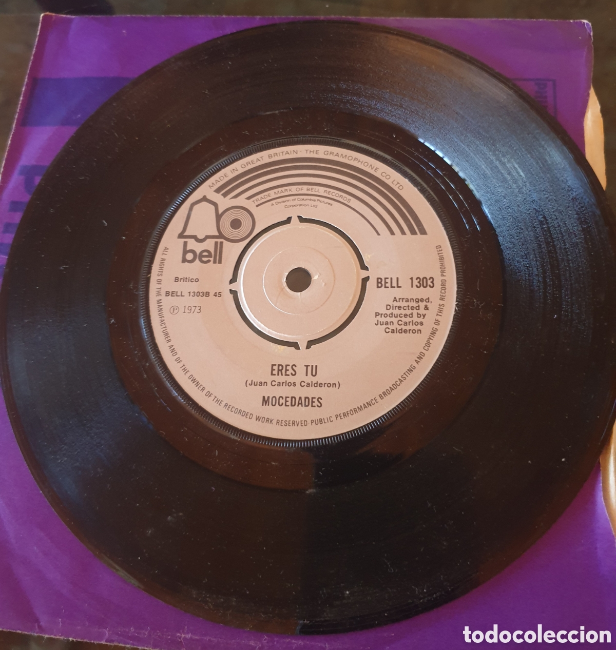 Discos de vinilo: Mocedades&nbsp;&lrm;&ndash;&nbsp;Touch The Wind / Eres Tu . Edicion UK - Foto 2