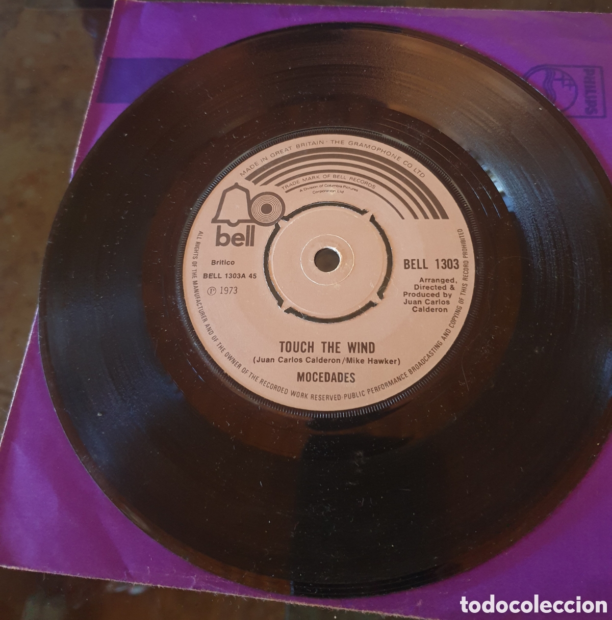 Discos de vinilo: Mocedades&nbsp;&lrm;&ndash;&nbsp;Touch The Wind / Eres Tu . Edicion UK - Foto 1