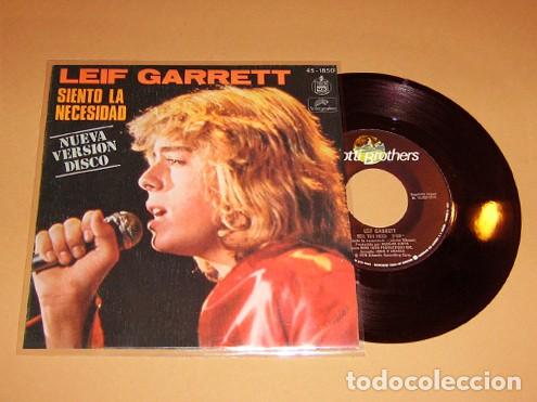 Discos de vinilo: LEIF GARRETT - FEEL THE NEED - SINGLE - 1978 - VERSION DISCO / SUPER DISCOTECAS - Foto 1