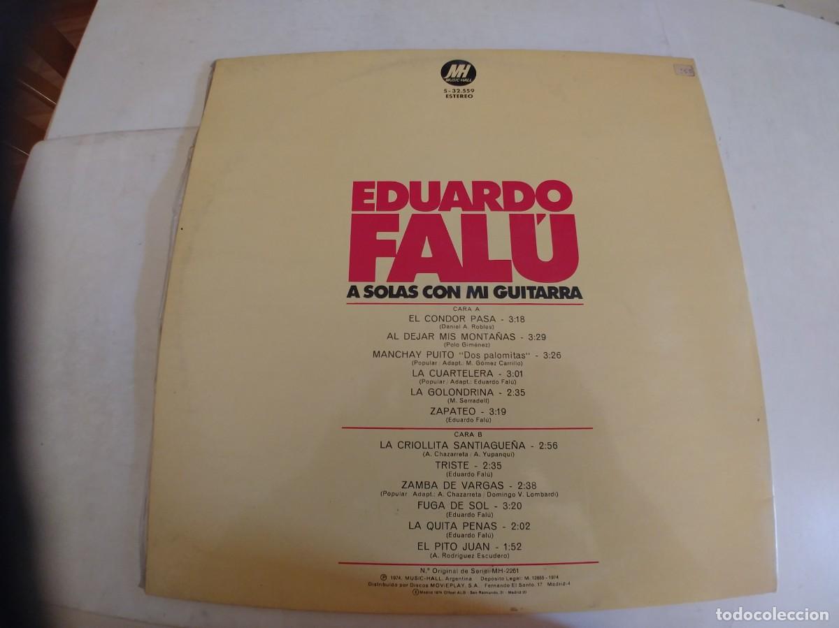 Discos de vinilo: EDUARDO FALU-LP A SOLAS CON MI GUITARRA-GATEFOLD - Foto 3