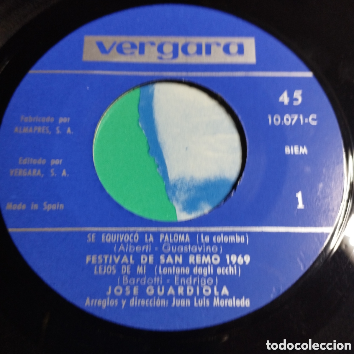 Discos de vinilo: EP 7&rdquo; Jos&eacute; Guardiola 1969 Z&iacute;ngara + 3. - Foto 3