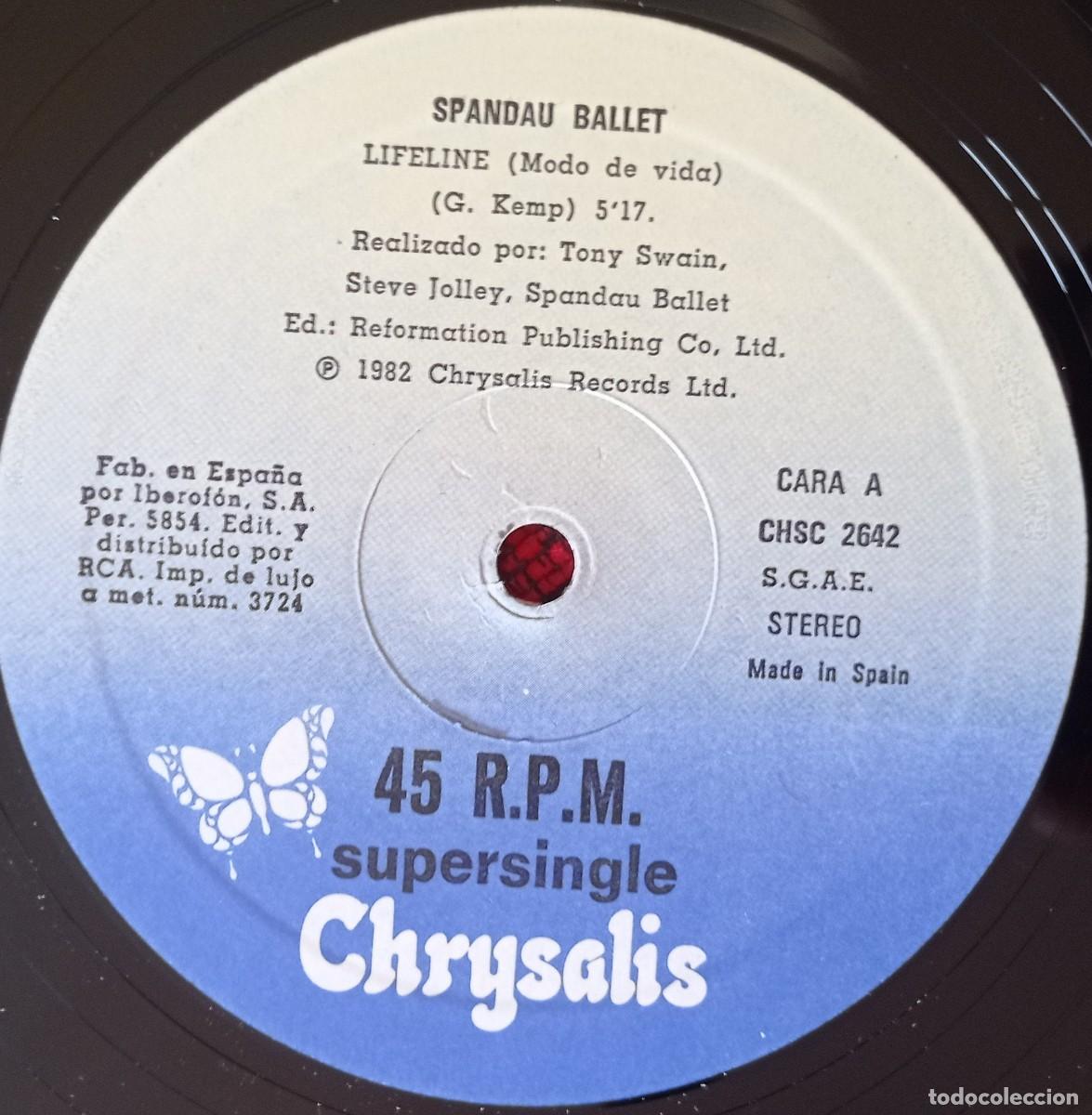Discos de vinilo: SPANDAU BALLET ** Lifeline ** 1982 MAXI SINGLE VINILO - Foto 3