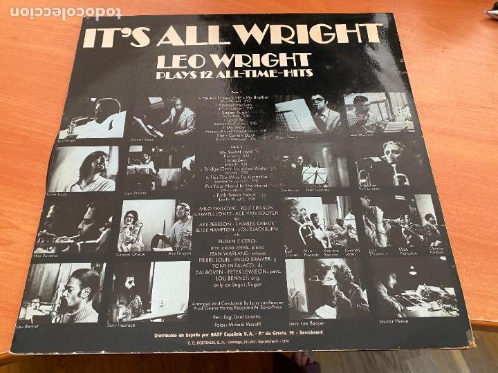Discos de vinilo: LEO WRIGHT (ITS ALL WRIGHT) LP ESPA&Ntilde;A 1974 (B-41) - Foto 3