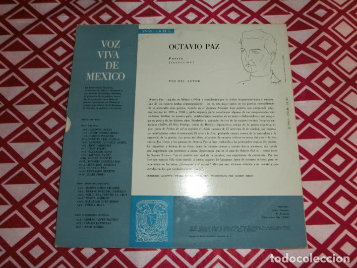 Discos de vinilo: OCTAVIO PAZ - EN SU PROPIA VOZ (MEXICO) - Foto 2