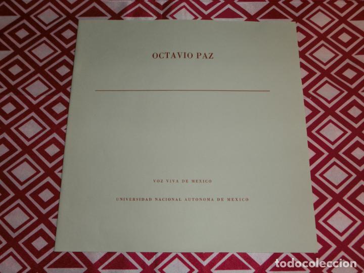 Discos de vinilo: OCTAVIO PAZ - EN SU PROPIA VOZ (MEXICO) - Foto 4