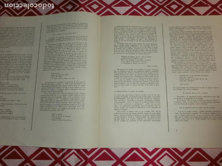 Discos de vinilo: OCTAVIO PAZ - EN SU PROPIA VOZ (MEXICO) - Foto 5