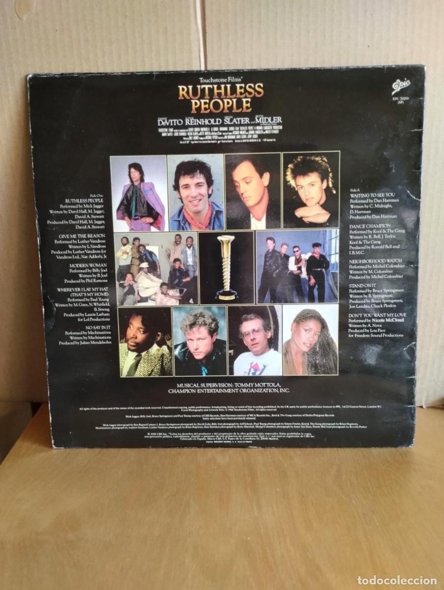 Discos de vinilo: B.S.O. ----RUTHLESS PEOPLE - Foto 2