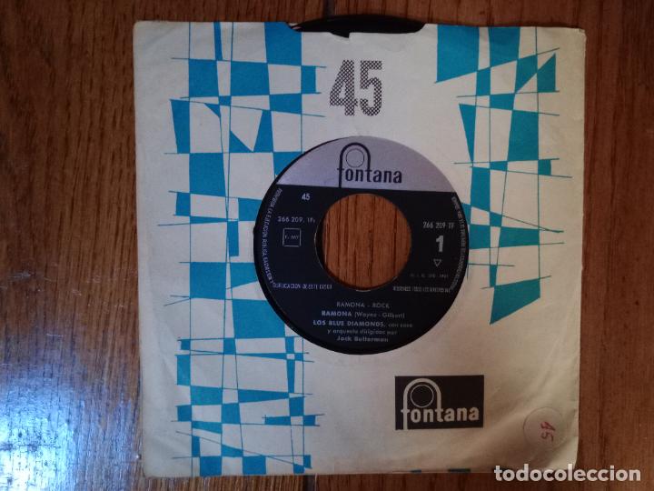 Discos de vinilo: Los Blue Diamonds - Ramona + down by the riverside - Foto 1