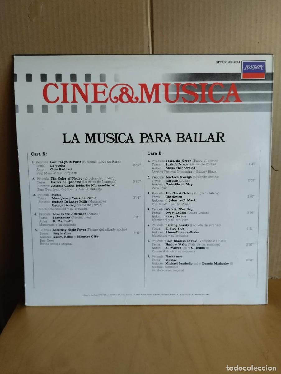 Discos de vinilo: B.S.O. ---- LA MUSICA PARA BAILAR - Foto 2