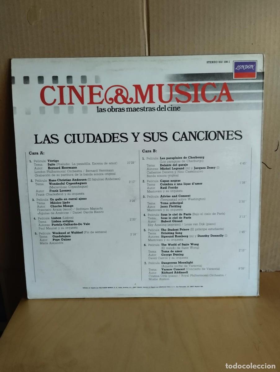 Discos de vinilo: B.S.O. ---- LAS CIUDADES Y SUS CANCIONES - Foto 2