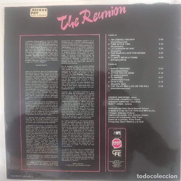 Discos de vinilo: GEORGES SHEARING TRIO & STEPHANE GRAPPELLI. THE REUNION - Foto 2
