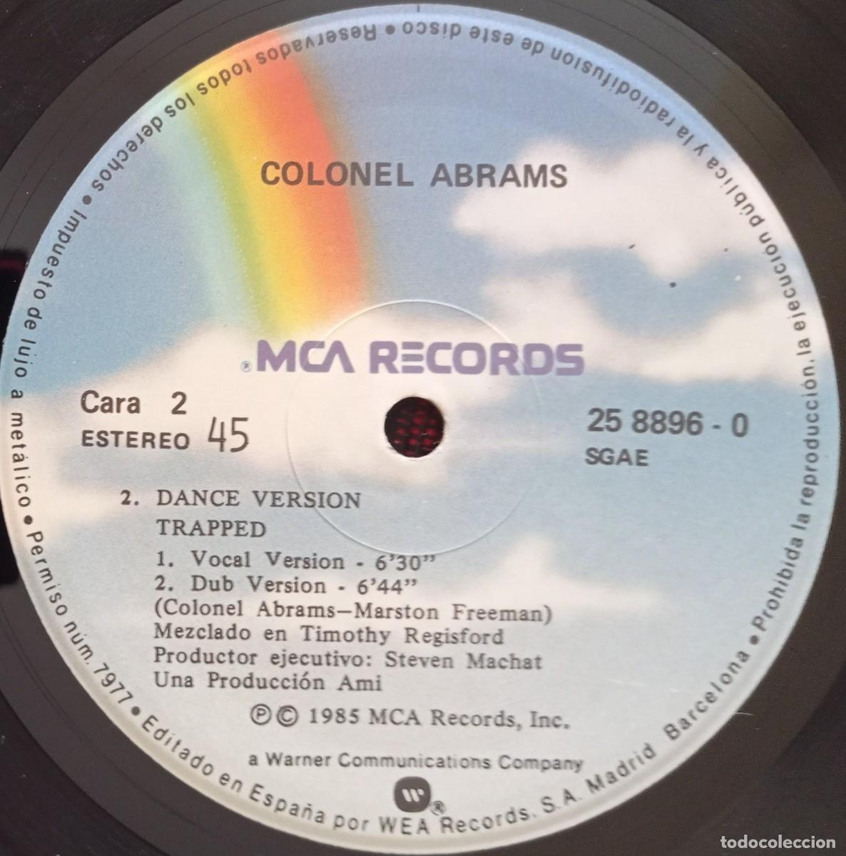Discos de vinilo: COLONEL ABRAMS ** Trapped ** 1985 MAXI SINGLE VINILO - Foto 4
