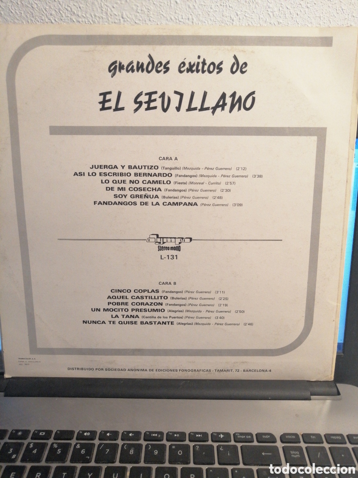 Discos de vinilo: El Sevillano - Grandes &eacute;xitos Lp - Foto 2