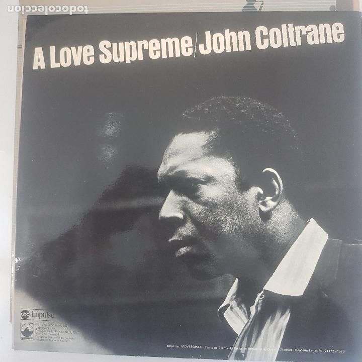 Discos de vinilo: JOHN COLTRANE. A LOVE SUPREME. ESPA&Ntilde;A - Foto 2