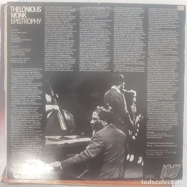 Discos de vinilo: THELONIOUS MONK. EPISTROPHY - Foto 2