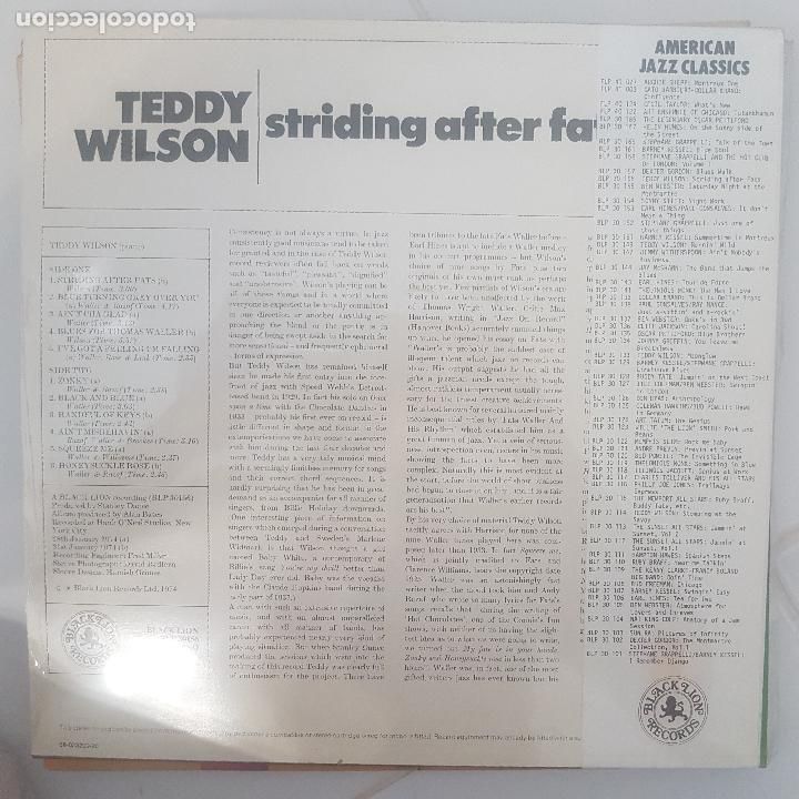 Discos de vinilo: TEDDY WILSON. STRIDING AFTER FATS - Foto 2