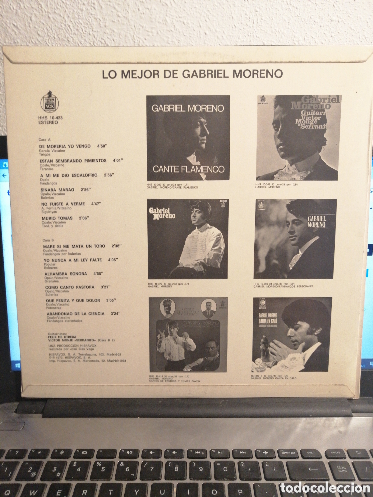 Discos de vinilo: Gabriel Moreno - Lo mejor de Lp - Foto 2