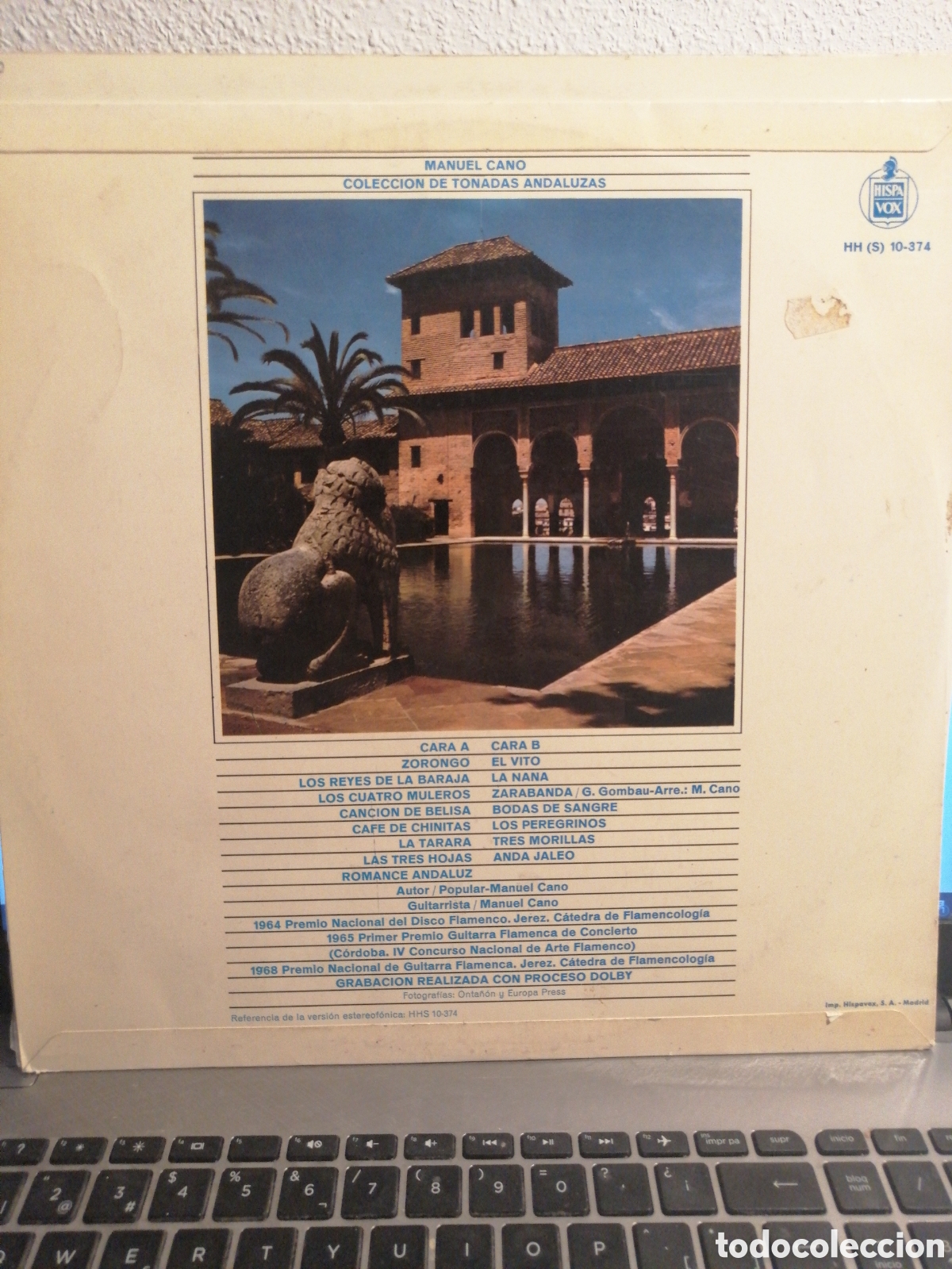 Discos de vinilo: Manuel Cano - Colecci&oacute;n de tonadas andaluzas Lp - Foto 2