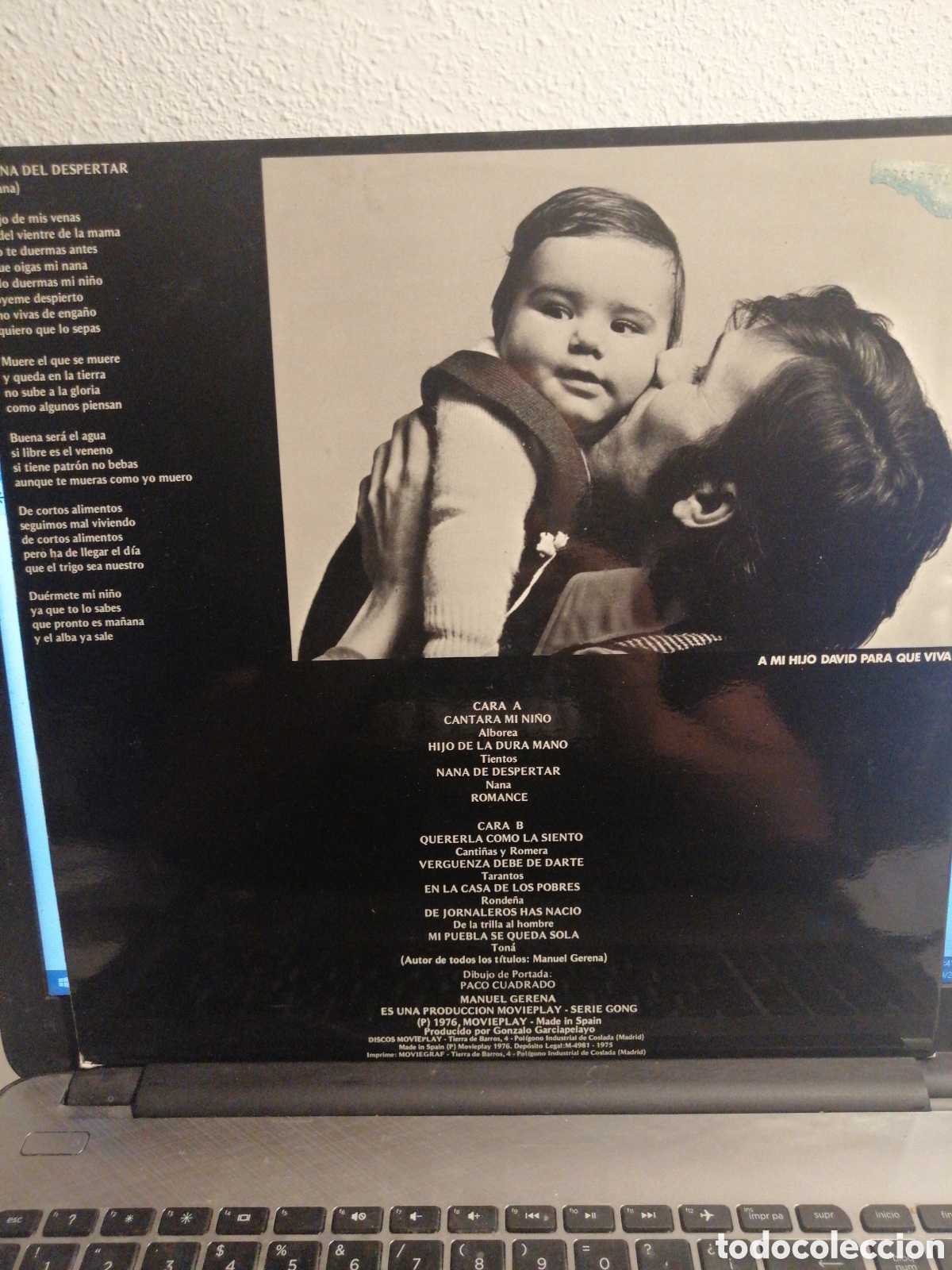 Discos de vinilo: Manuel Gerena - Cantando a la libertad Lp - Foto 2
