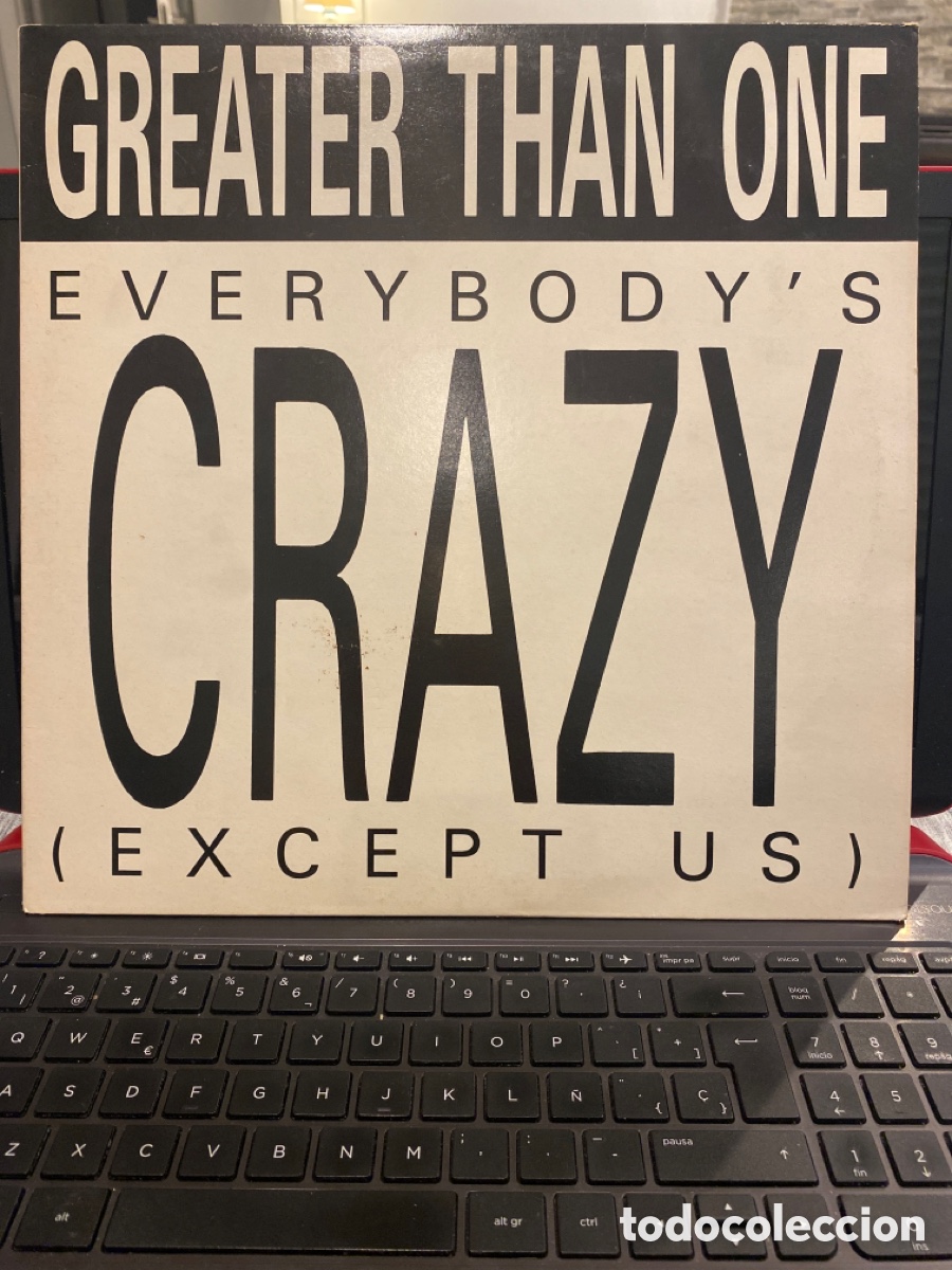 Discos de vinilo: GREATER THAN ONE - EVERYBODYS CRAZY EXCEPT US MAXI SINGLE UK - Foto 1