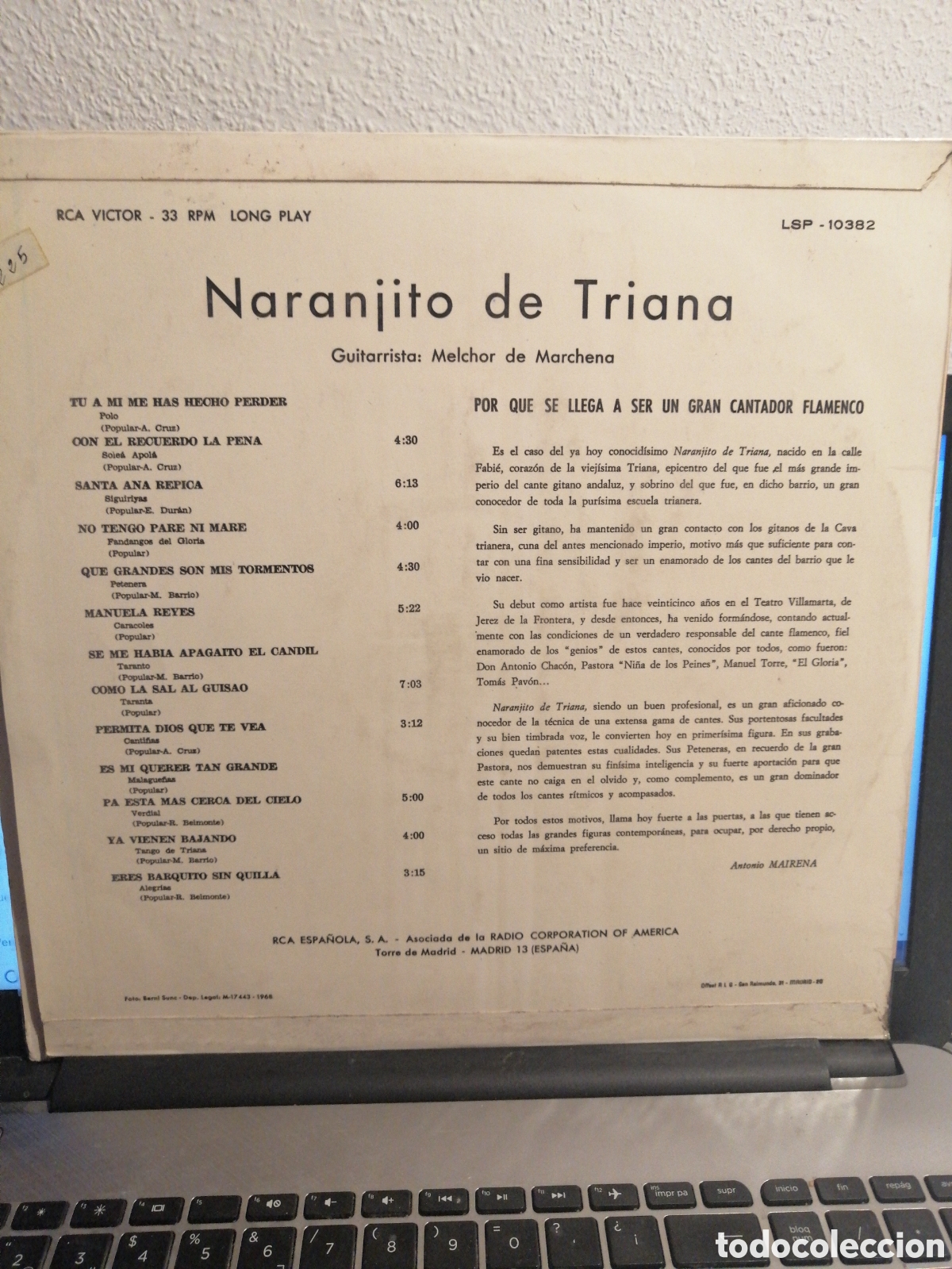 Discos de vinilo: Naranjito de Triana Lp - Foto 2