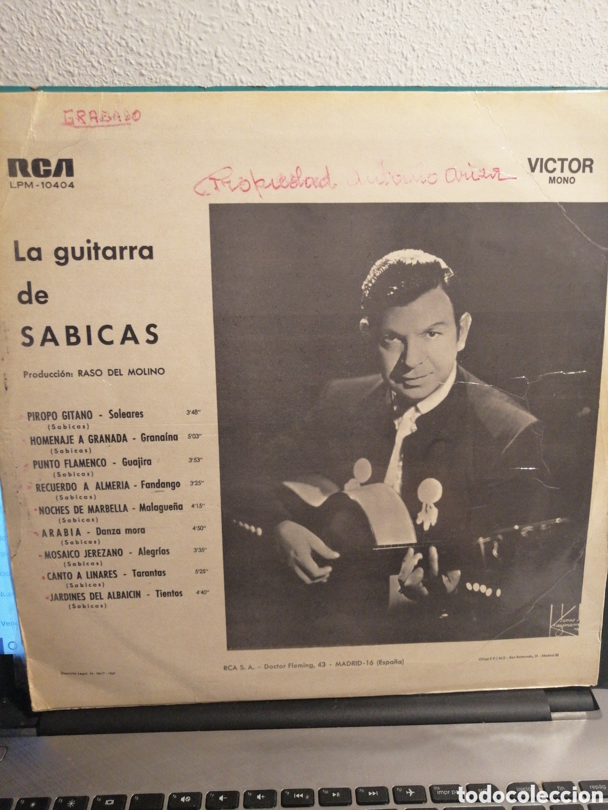Discos de vinilo: Sabicas - La guitarra de Lp - Foto 2
