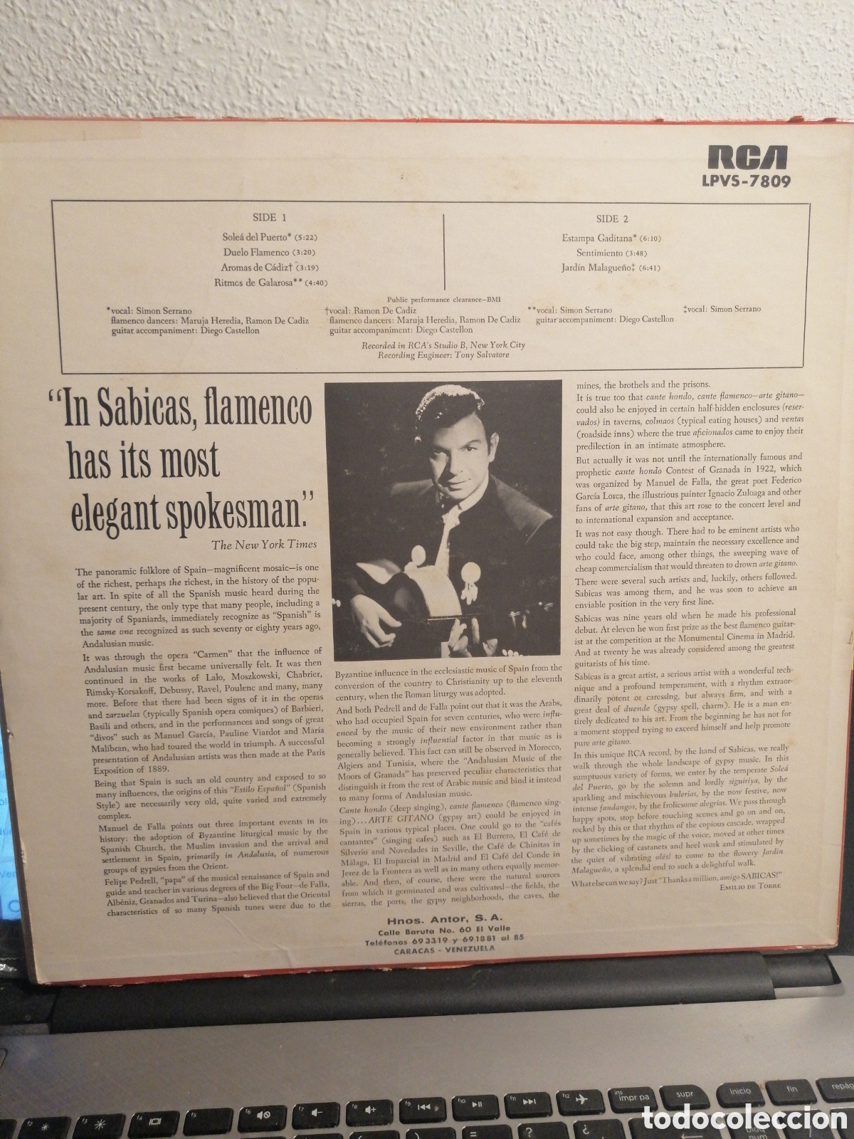 Discos de vinilo: Sabicas - Arte gitano Lp - Foto 2