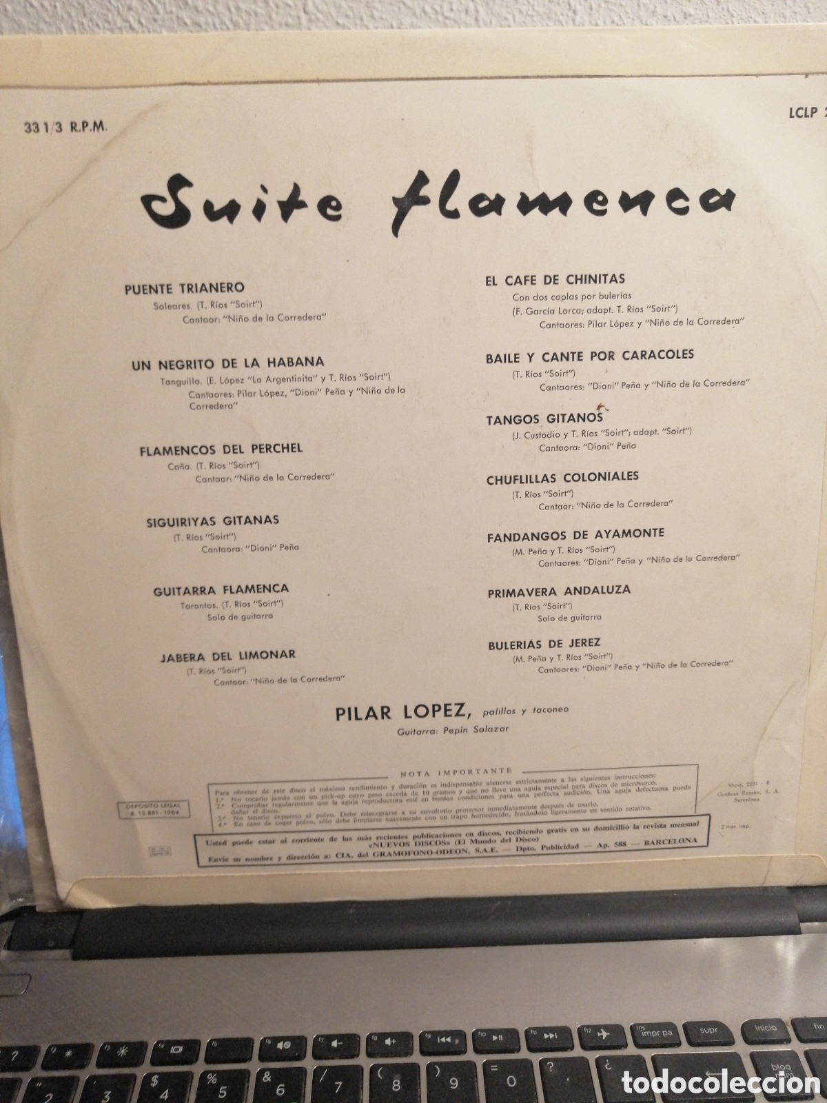 Discos de vinilo: Pilar L&oacute;pez - Suite flamenca Lp - Foto 2