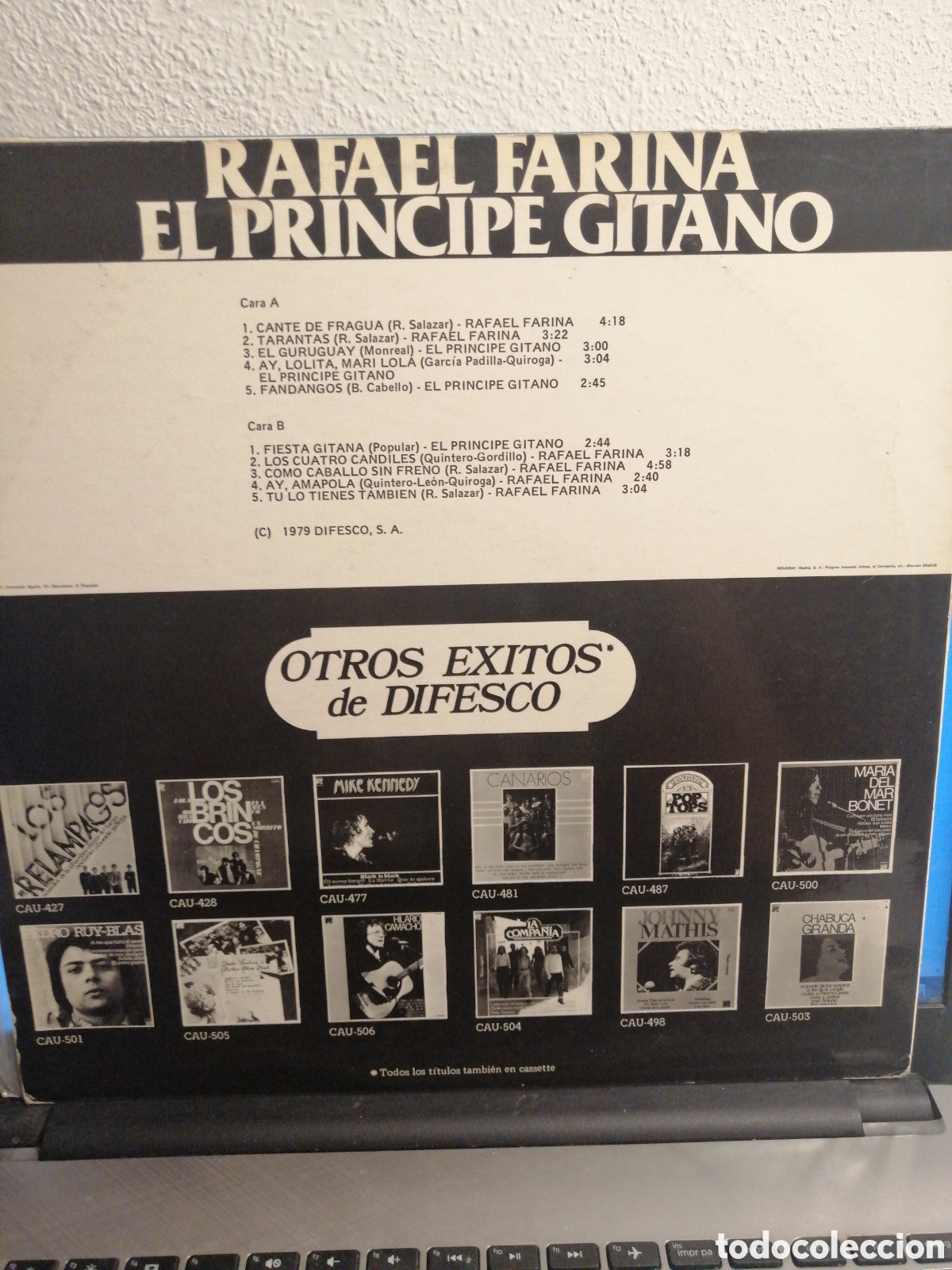 Discos de vinilo: Rafael Farina / El Principe Gitano Lp - Foto 2