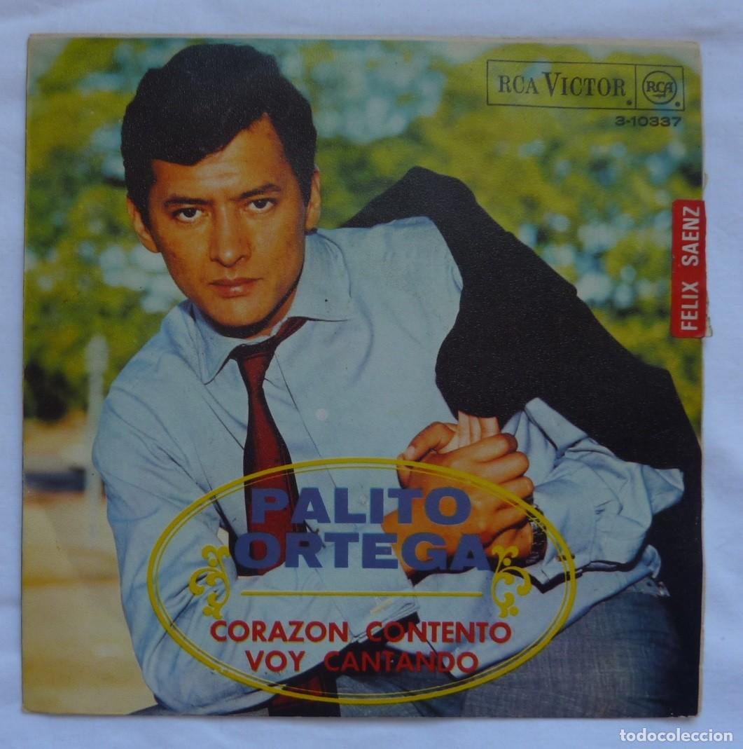 Discos de vinilo: PALITO ORTEGA // CORAZON CONTENTO // 1968 // SINGLE - Foto 1