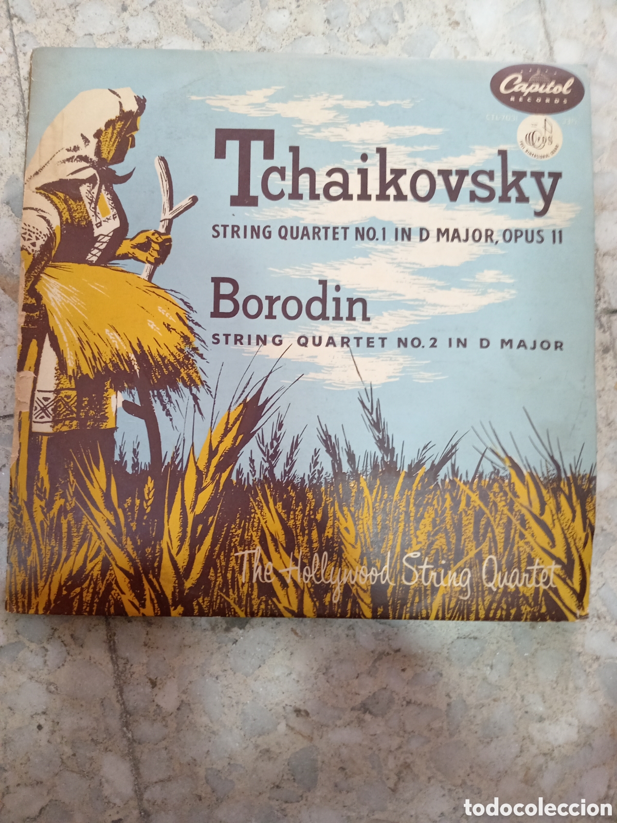 Discos de vinilo: LP TCHAIKOVSKY STRING QUARTET N&ordm; 1 BORODIN N&ordm; 2 - Foto 1