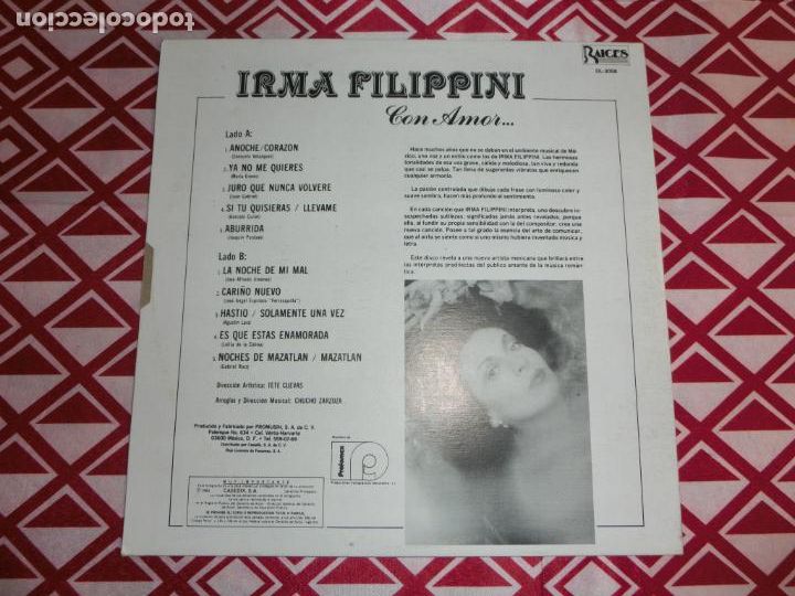 Discos de vinilo: Irma Filippini &ndash; Con Amor... - Foto 2