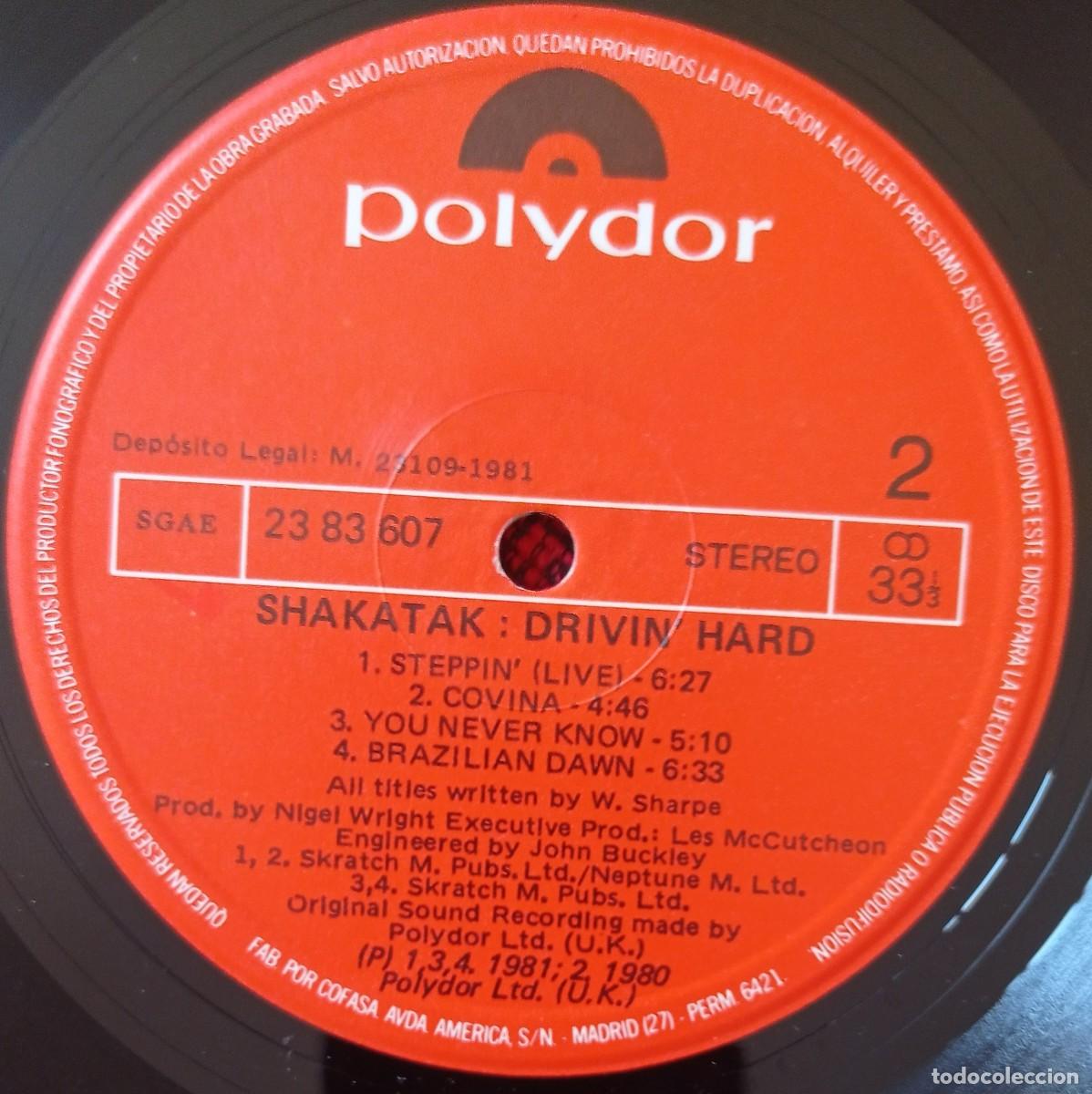 Discos de vinilo: SHAKATAK ** Drivin Hard ** 1981 VINILO LP - Foto 4