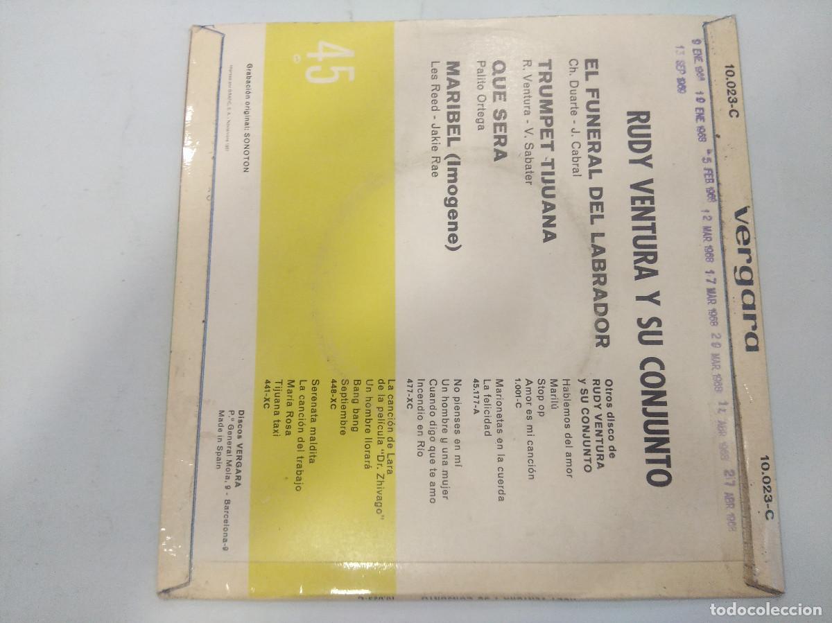 Discos de vinilo: RUDY VENTURA/EL FUNERAL DEL LABRADOR/SINGLE. - Foto 3