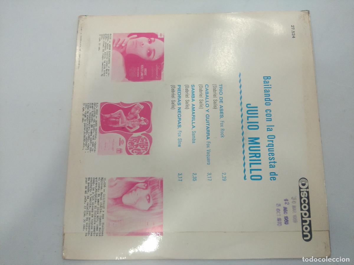 Discos de vinilo: JULIO MURILLO/TRIO DE ASES/SINGLE. - Foto 3