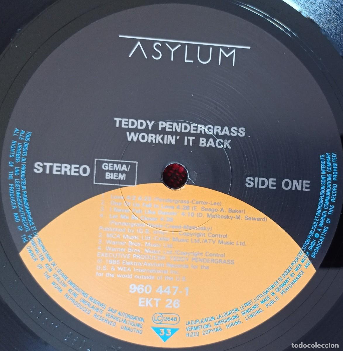 Discos de vinilo: TEDDY PENDERGRASS ** Workin It Back ** 1985 LP VINILO - Foto 3