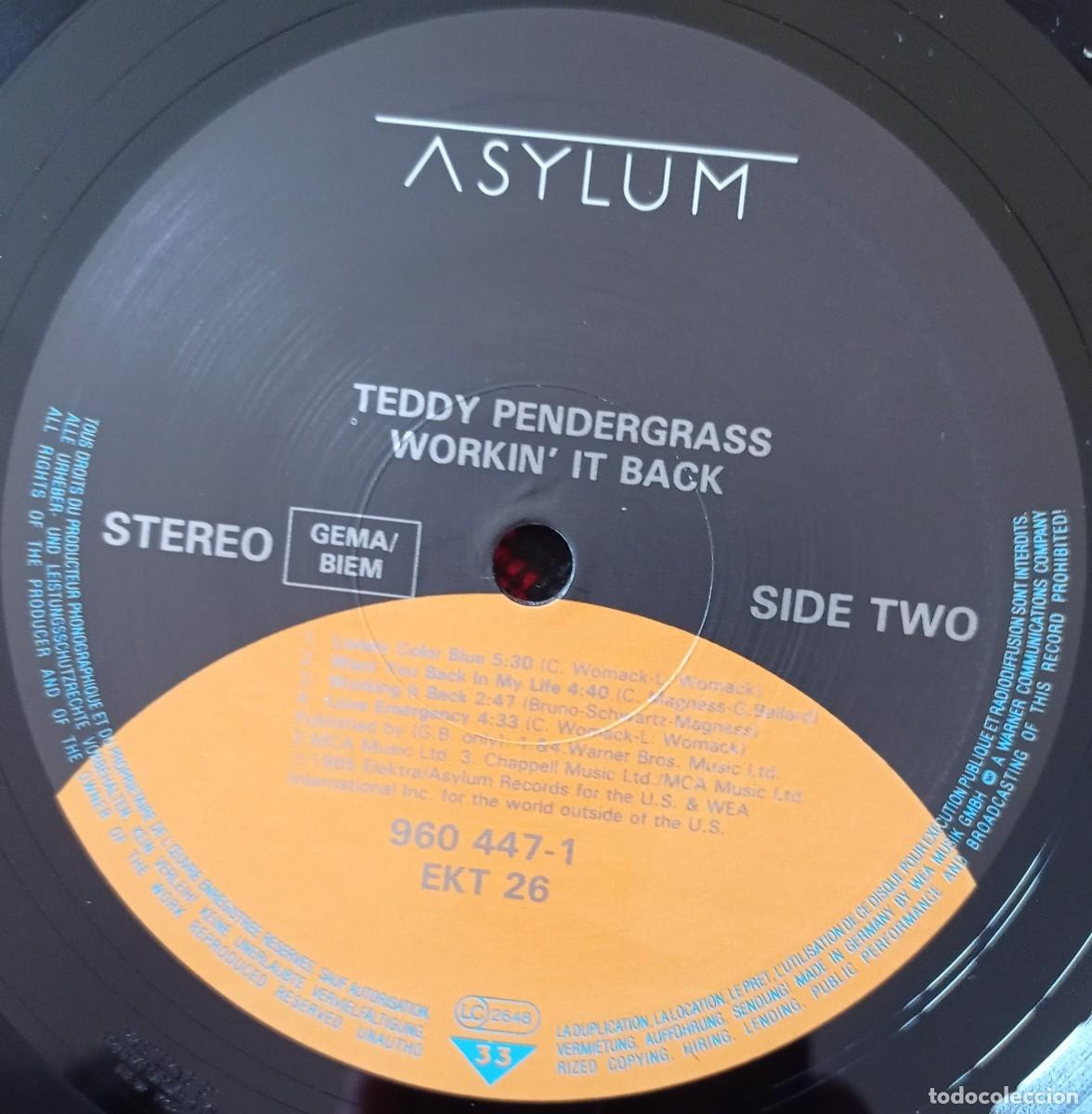 Discos de vinilo: TEDDY PENDERGRASS ** Workin It Back ** 1985 LP VINILO - Foto 4