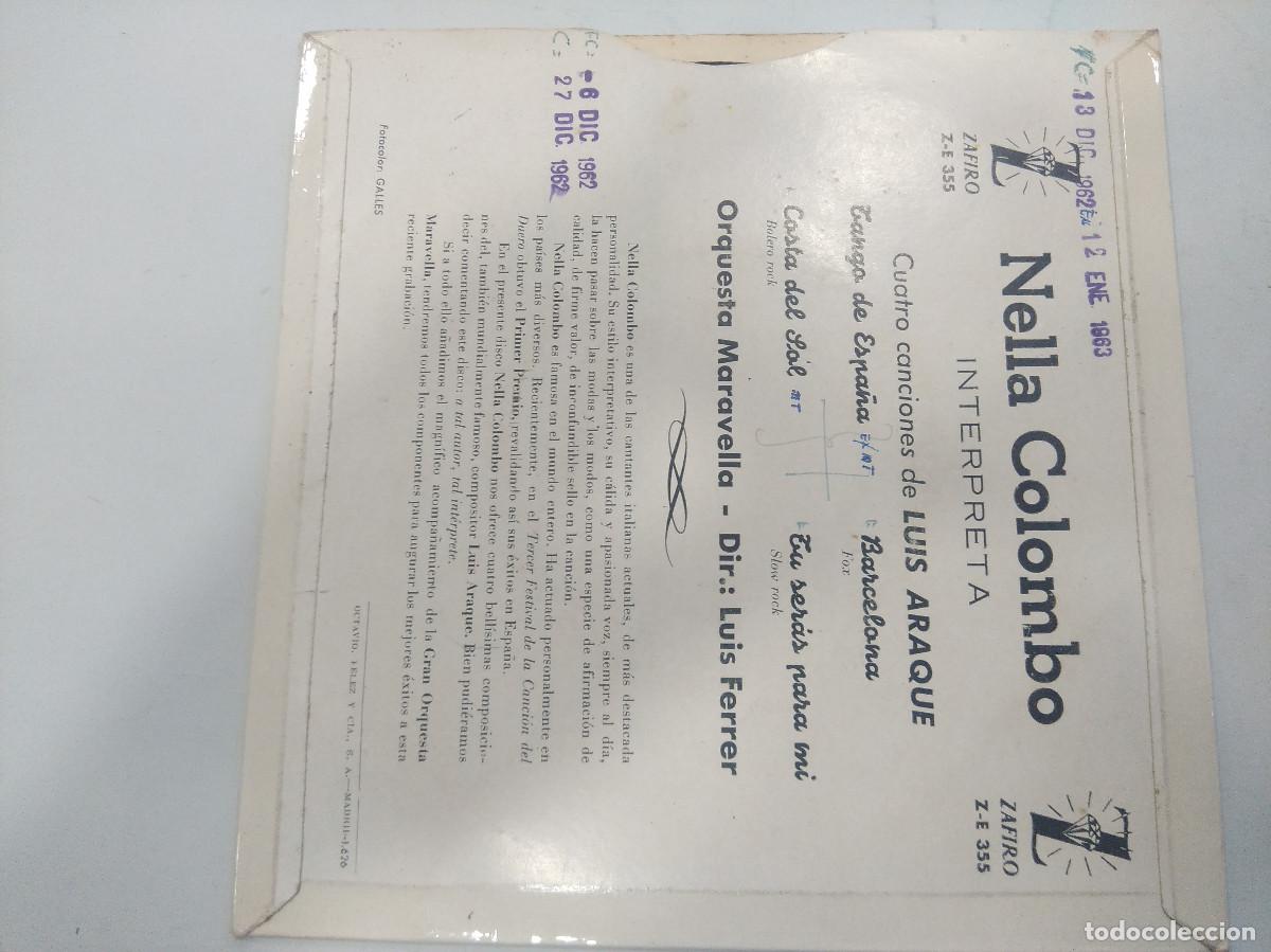 Discos de vinilo: NELLA COLOMBO/TANGO DE ESPA&Ntilde;A/SINGLE. - Foto 3