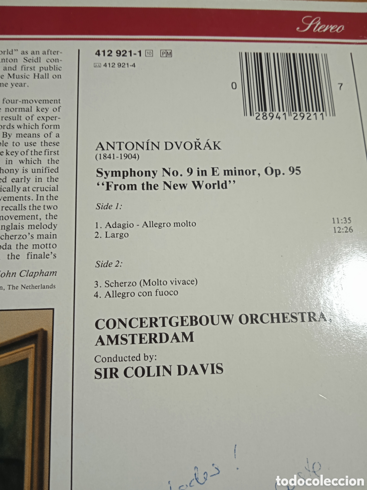 Discos de vinilo: Dvorak - symphony no.9 - Foto 2